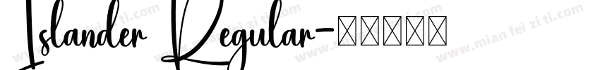 Islander Regular字体转换